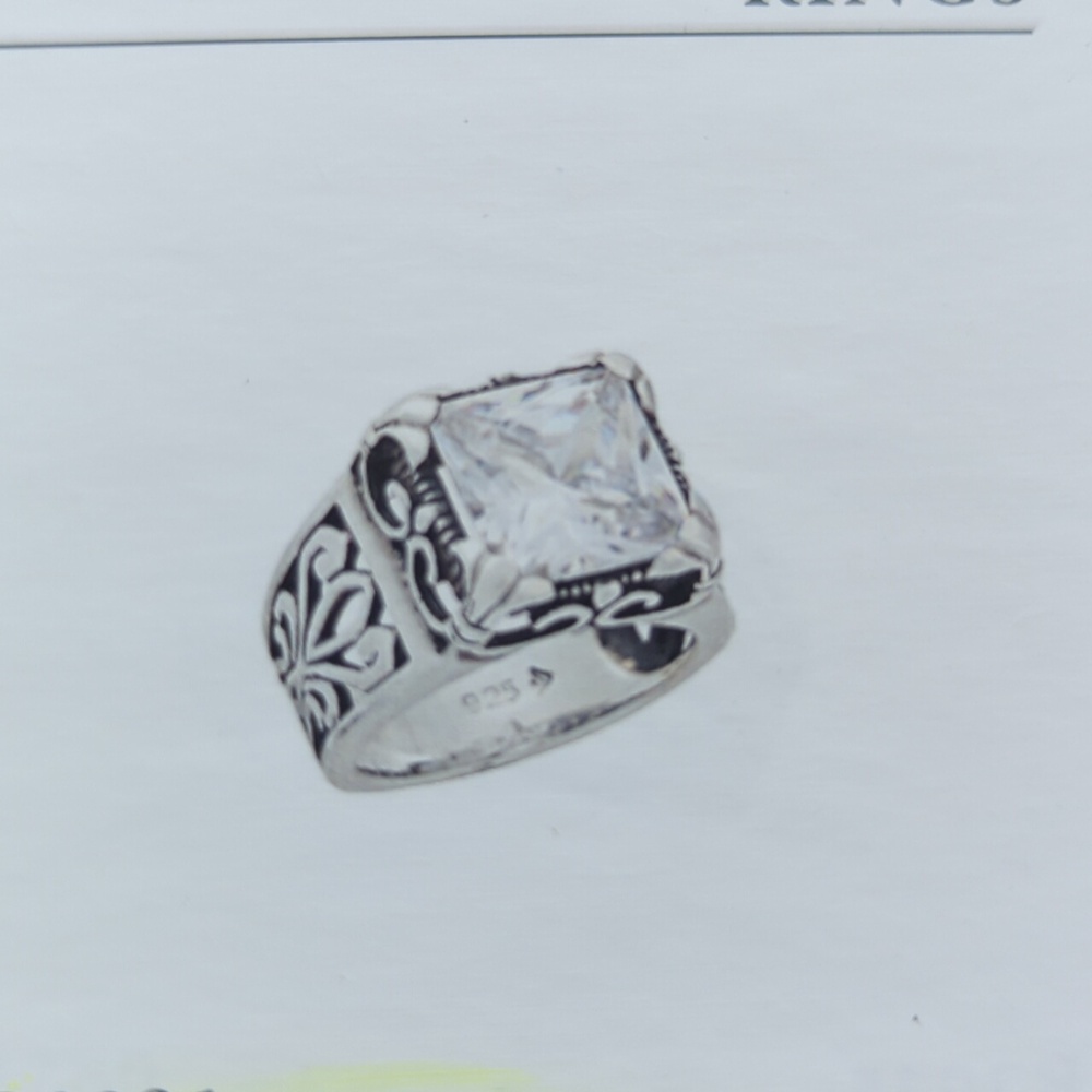 Silpada Silver Ring with Clear Stone
